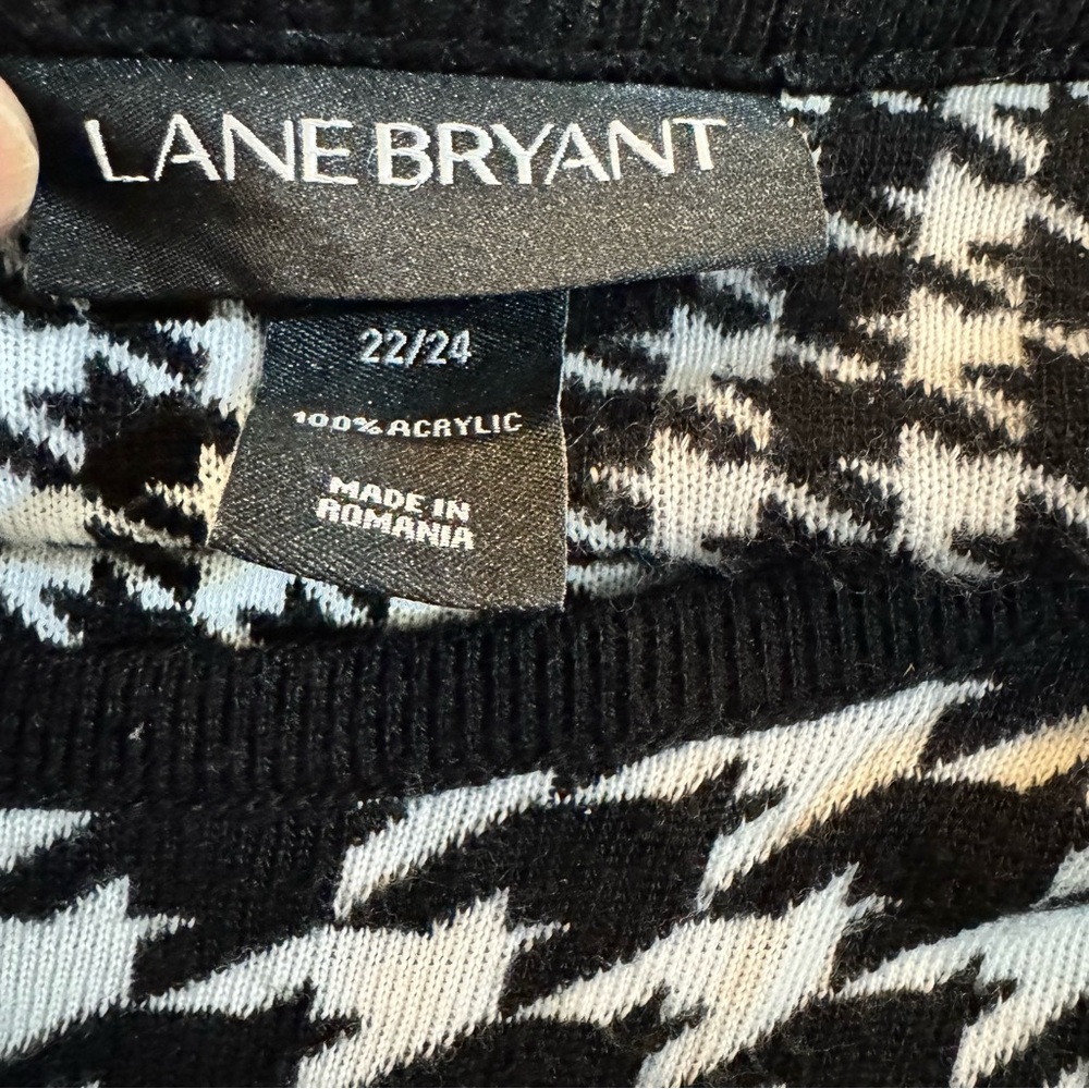 Lane Bryant Black and White Houndstooth Midi Dress - Picture 5 of 8